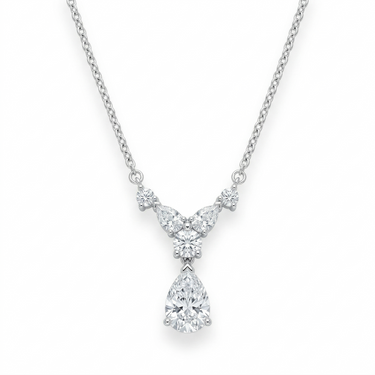 Dangling Natural Diamond Drop Necklace