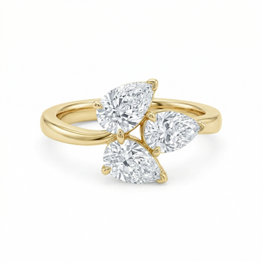 Trio Pear Lab Diamond Ring