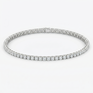 3.73ct Natural Classic Diamond Tennis Bracelet