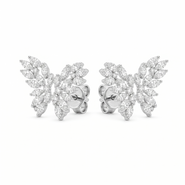18k Butterfly Marquise Diamond Earrings (Natural)