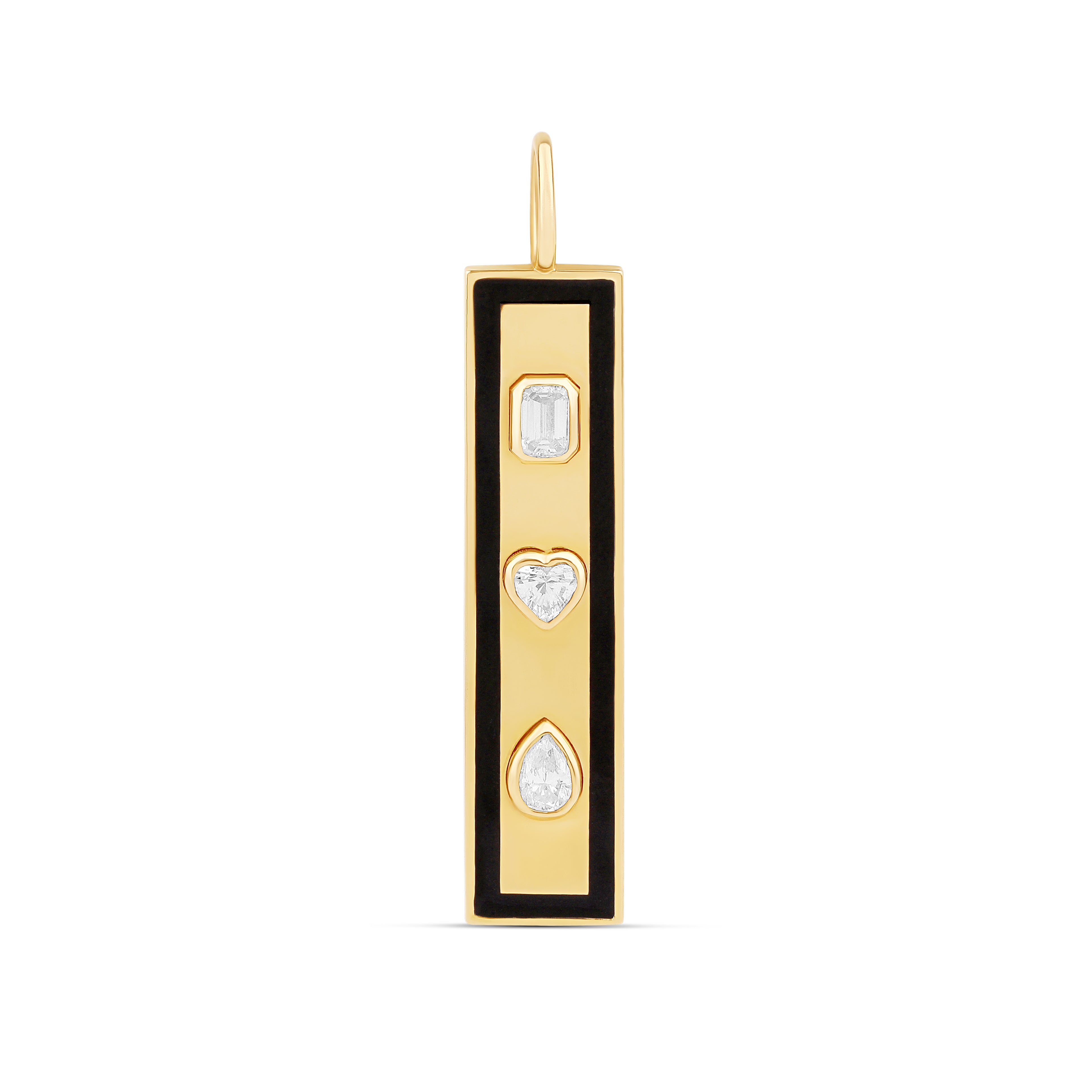 Mixed Shapes Enamel Vertical Plate Charm