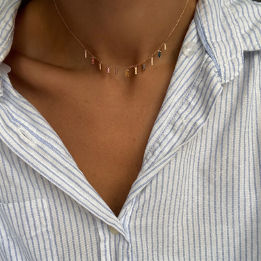 Adjustable Gemstones Necklace (Natural)