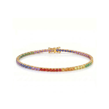 Gemstone Tennis Bracelet (18k Natural)
