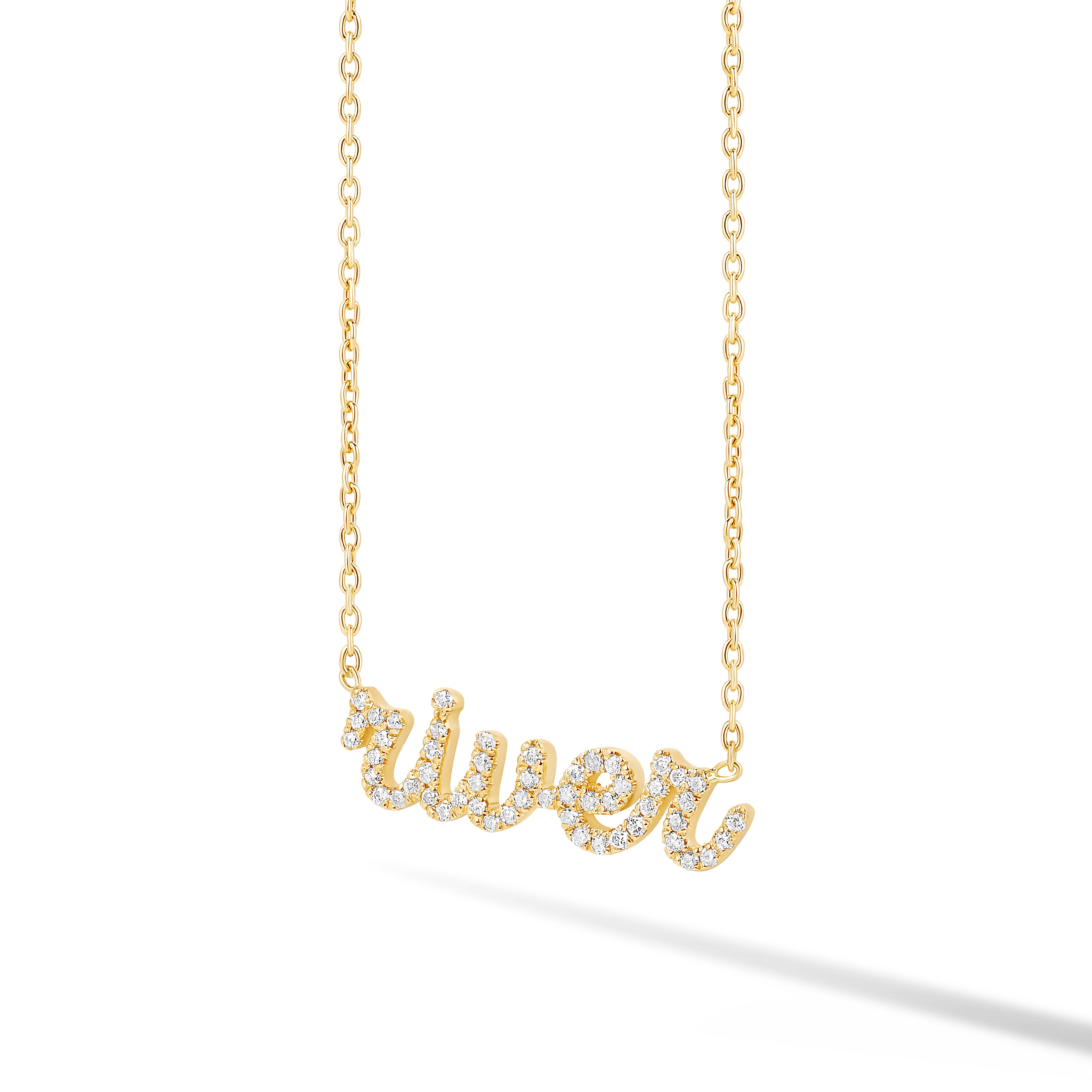 Diamond Pave Custom Name Necklace