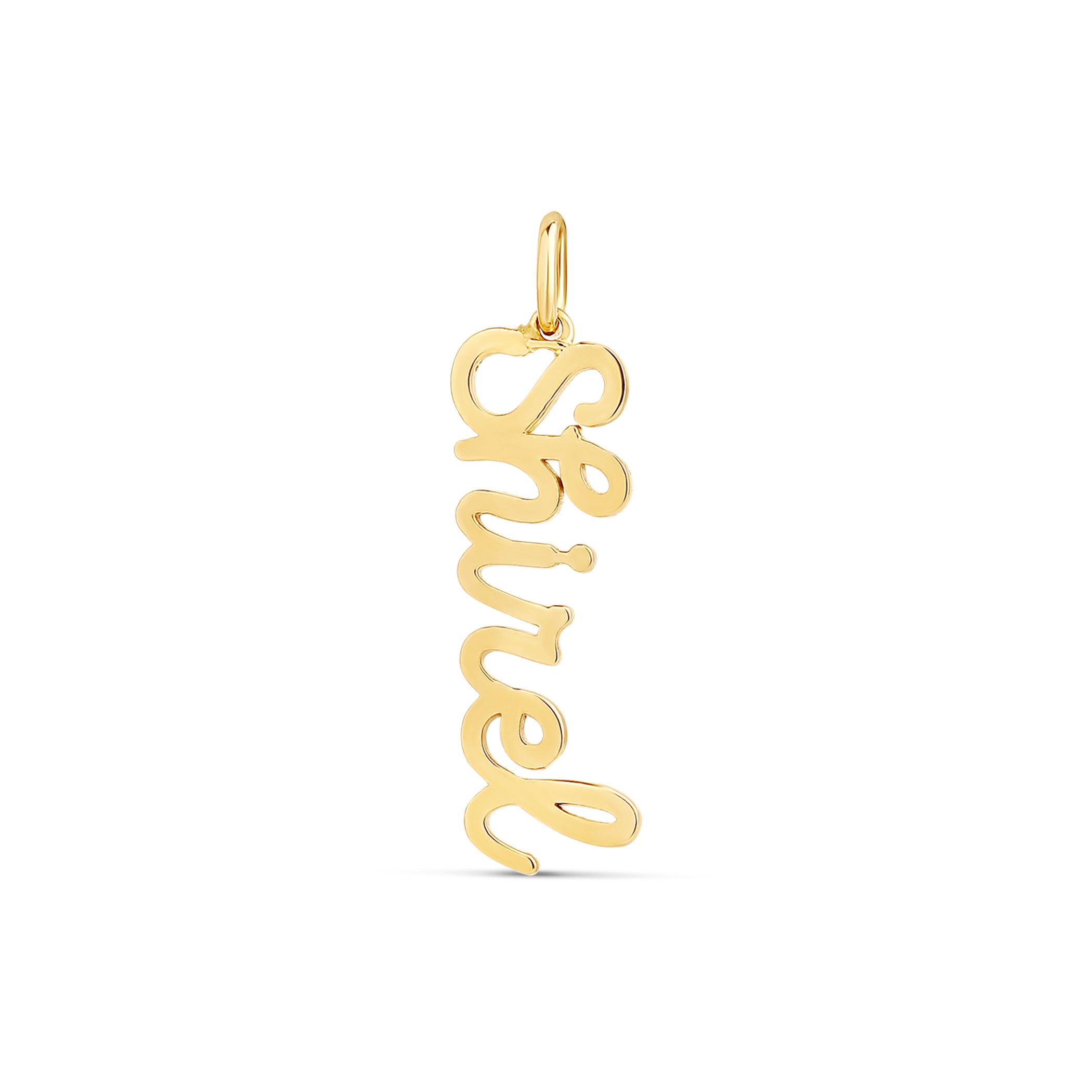 Gold Solid Name Charm