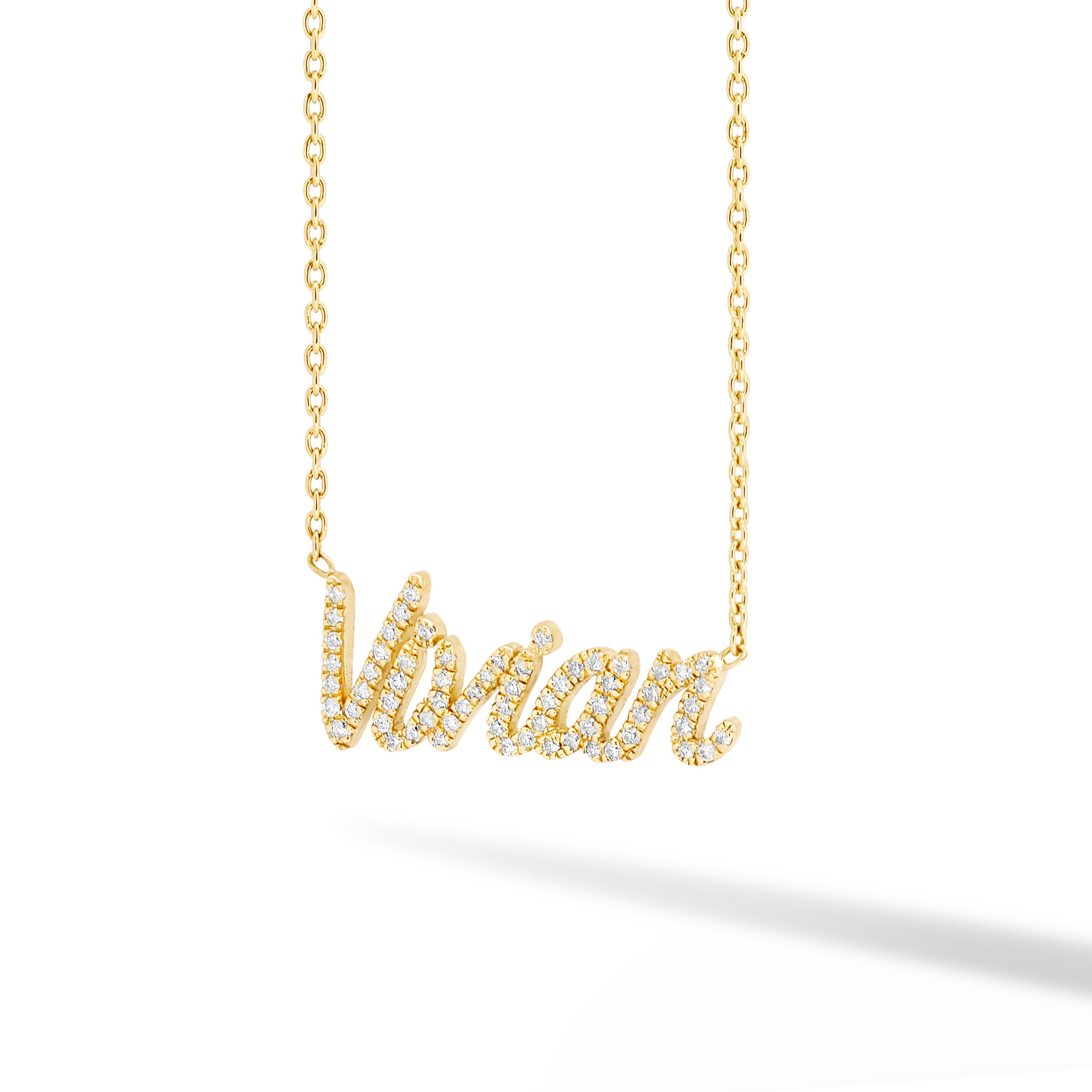 Diamond Pave Custom Name Necklace