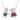 Boy Girl Gemstone Diamond Charm Necklace