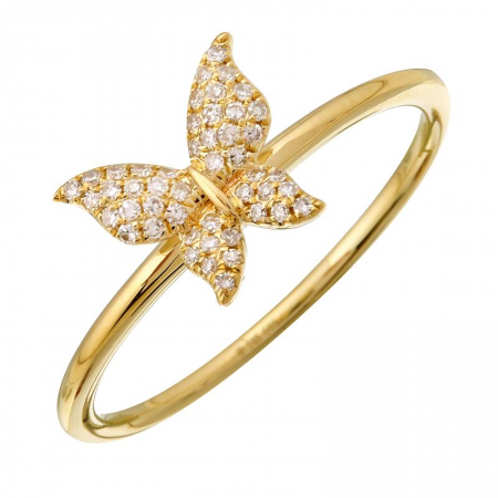 Diamond Butterfly Ring