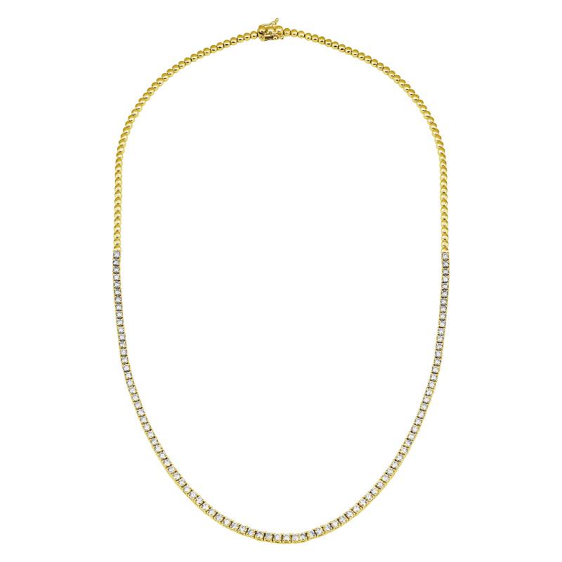 Halfway 4 Prong Diamond Tennis Necklace