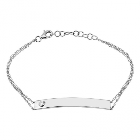 Diamond Nameplate Bracelet