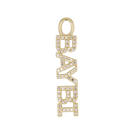 Diamond Name Earring Charm