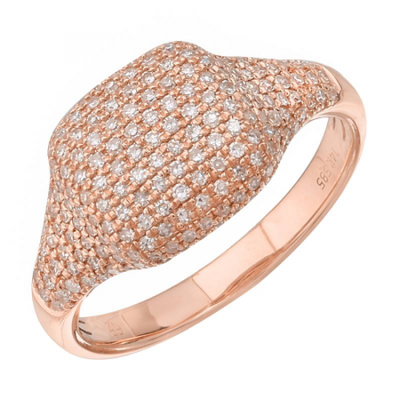 Pave Diamond Pinky Signet Ring – 770FJ Pave Diamond Pinky Signet Ring – 770FJ