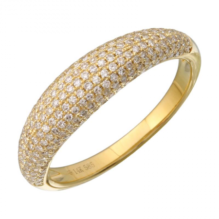 Domed Pave Diamond Ring