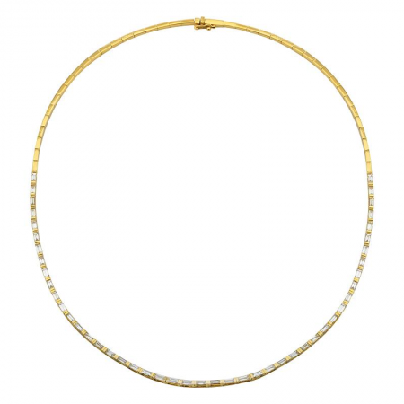 Baguette Diamond Tennis Necklace