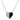 Half Diamond Half Onyx Heart Necklace