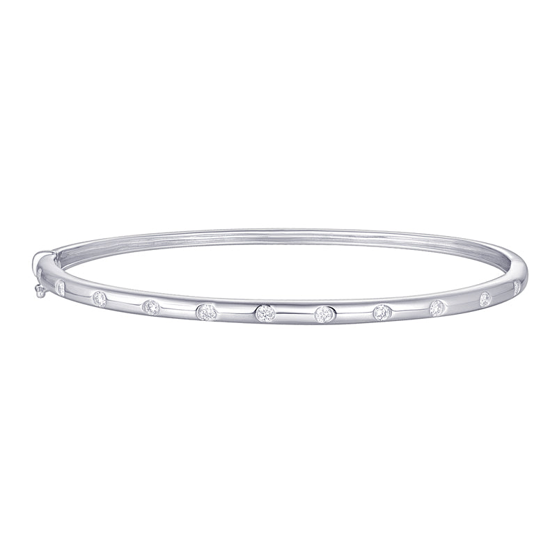 Diamond Inlay Bangle