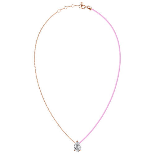 18k Fancy Diamond Chain/Silk Cord Necklace