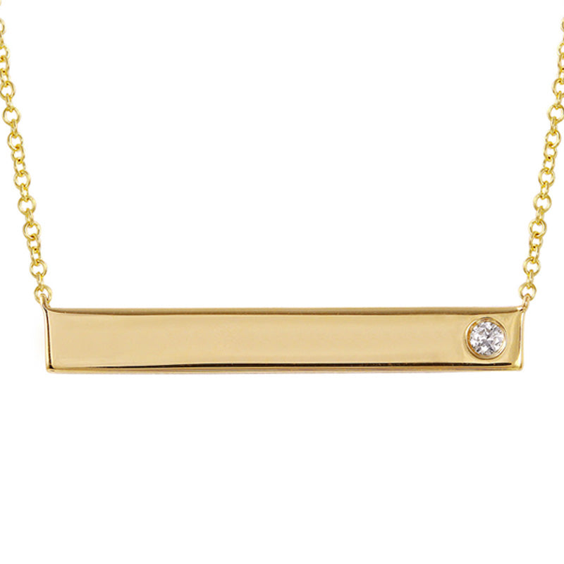 14k Classic Nameplate Necklace