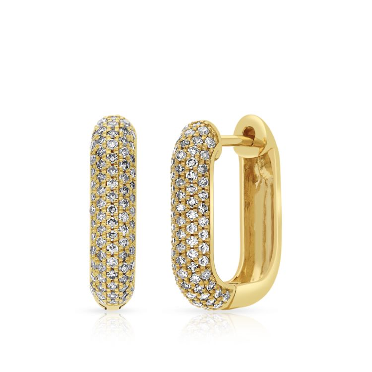 Small Domed Pave Huggies