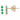 Trio Gemstone Bar Studs