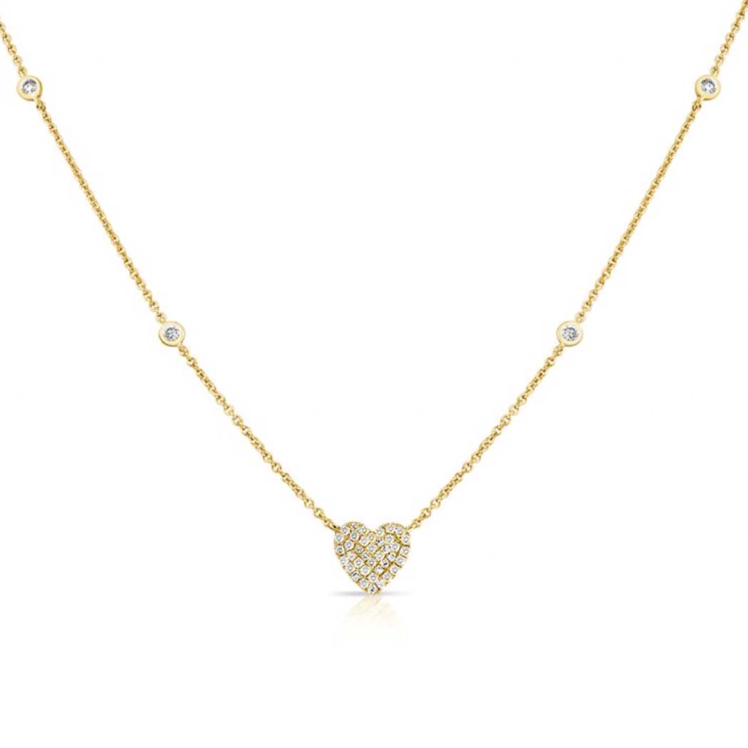 Diamond Heart Layering Necklace