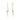 Diamond Lightbolt Dangling Huggies