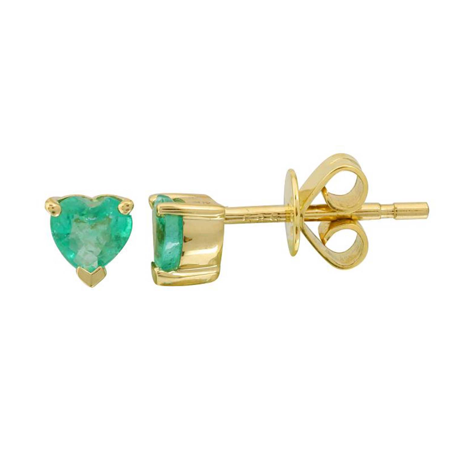 Emerald Heart Studs