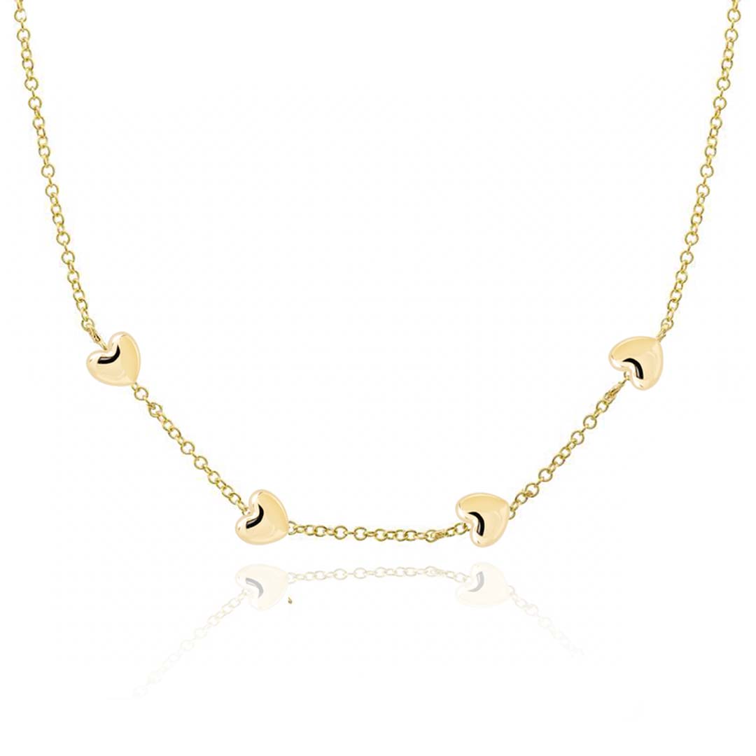 Helium 4-Hearts Layering Necklace