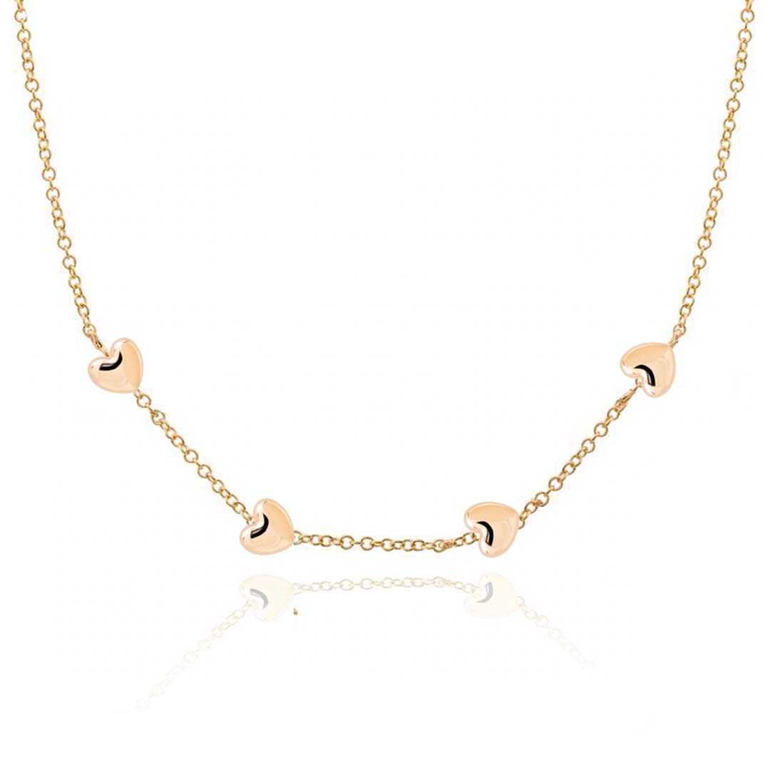 Helium 4-Hearts Layering Necklace