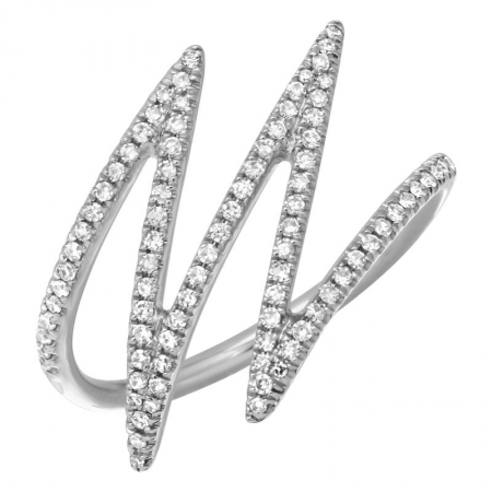 Pave Scribble Diamond Ring