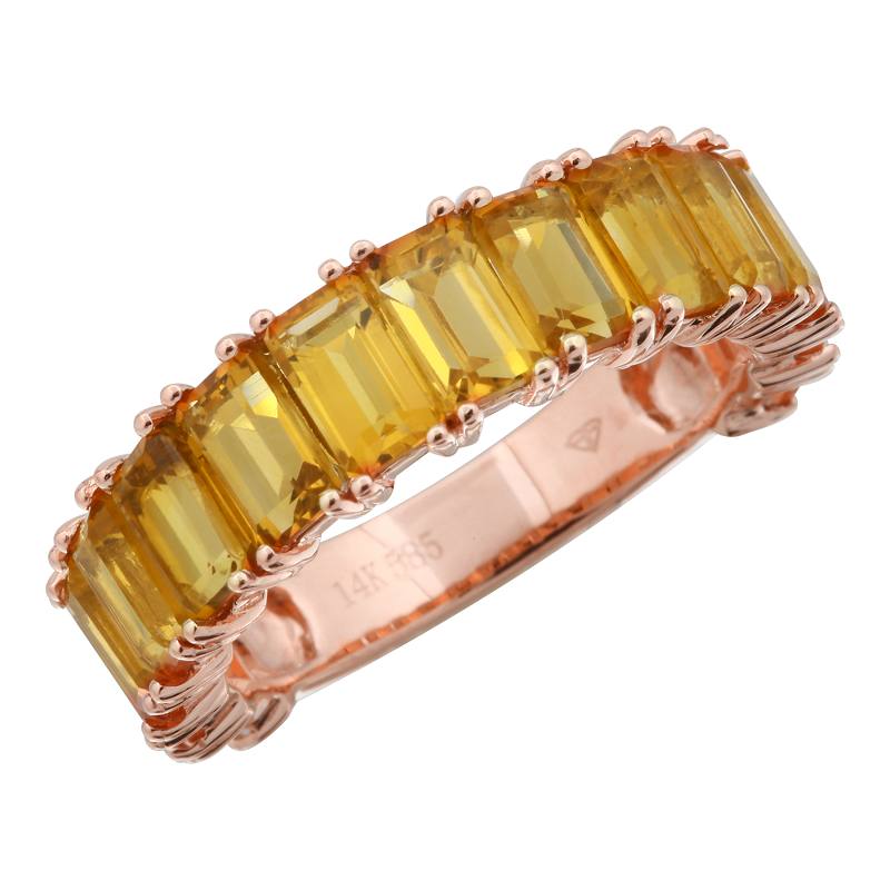 14k Gold Gemstone Citrine 3/4 Ring
