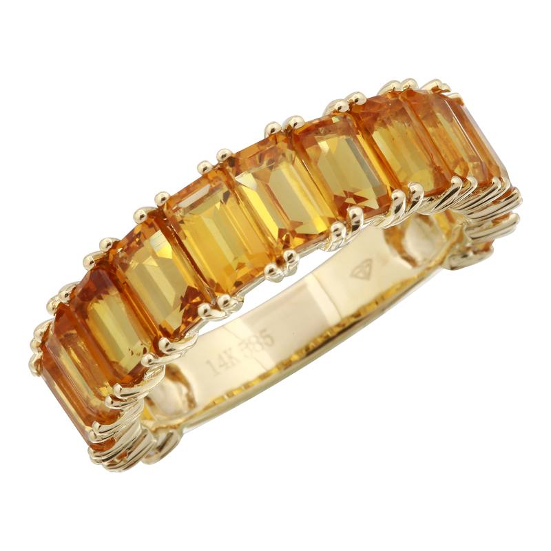 14k Gold Gemstone Citrine 3/4 Ring