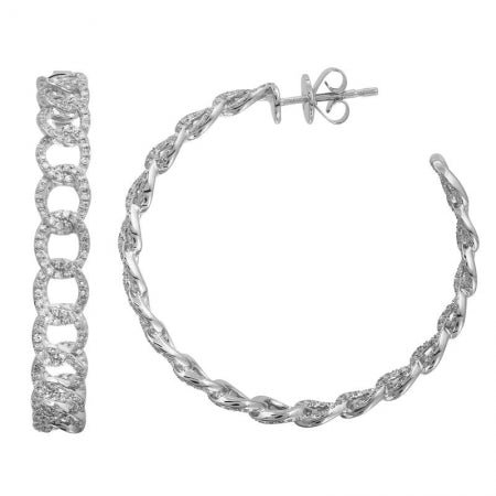Chunky Chain Diamond Statement Earrings