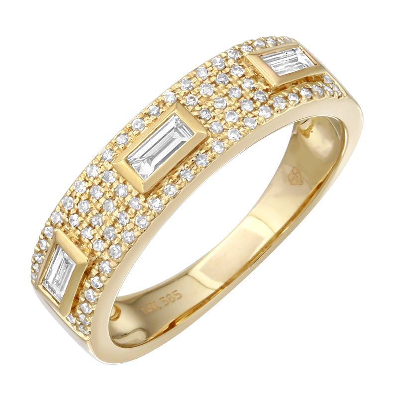 Pave & Baguette Statement Ring