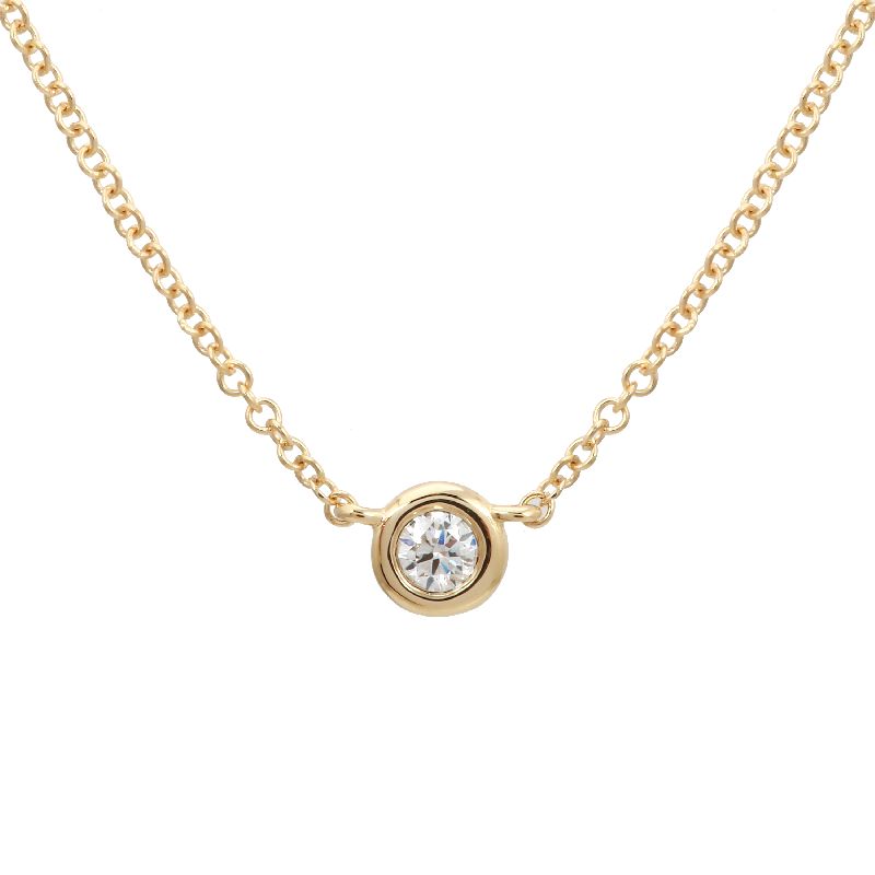 0.07ct Diamond Bezel Necklace