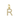 Double Pave Row Large Diamond Initial Charm