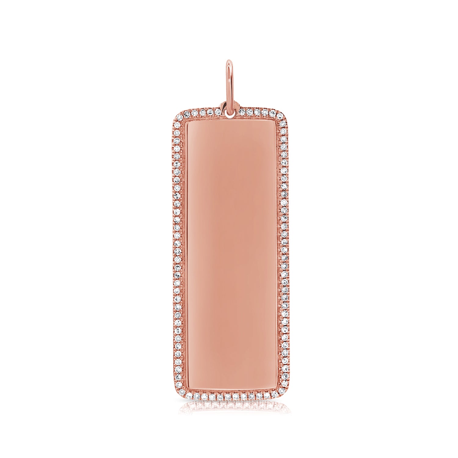 Long Outline Nameplate Charm