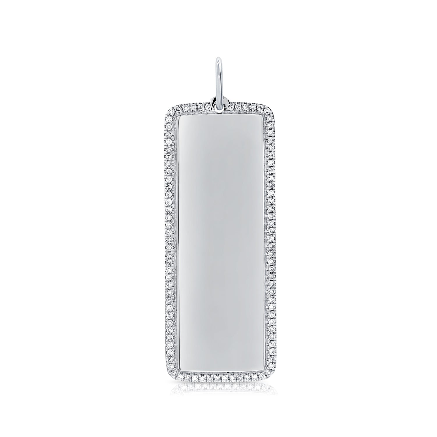 Long Outline Nameplate Charm
