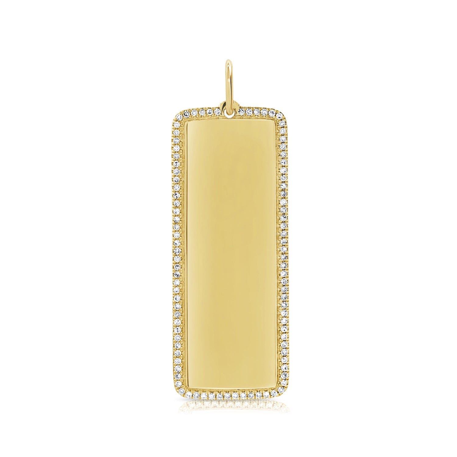 Long Outline Nameplate Charm