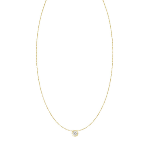 0.51ct Diamond Bezel Necklace