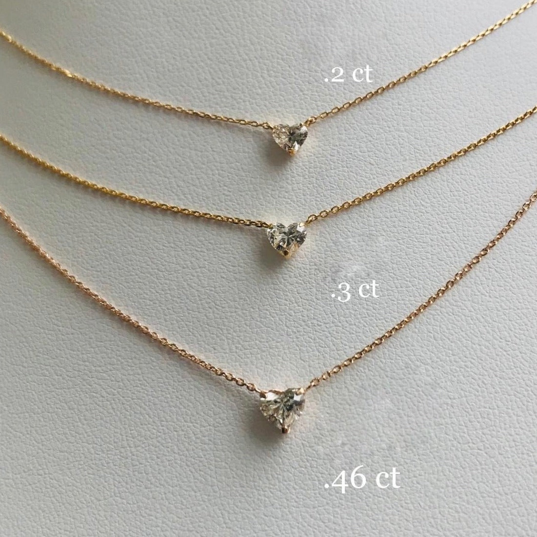 Half Carat Floating Diamond Necklace