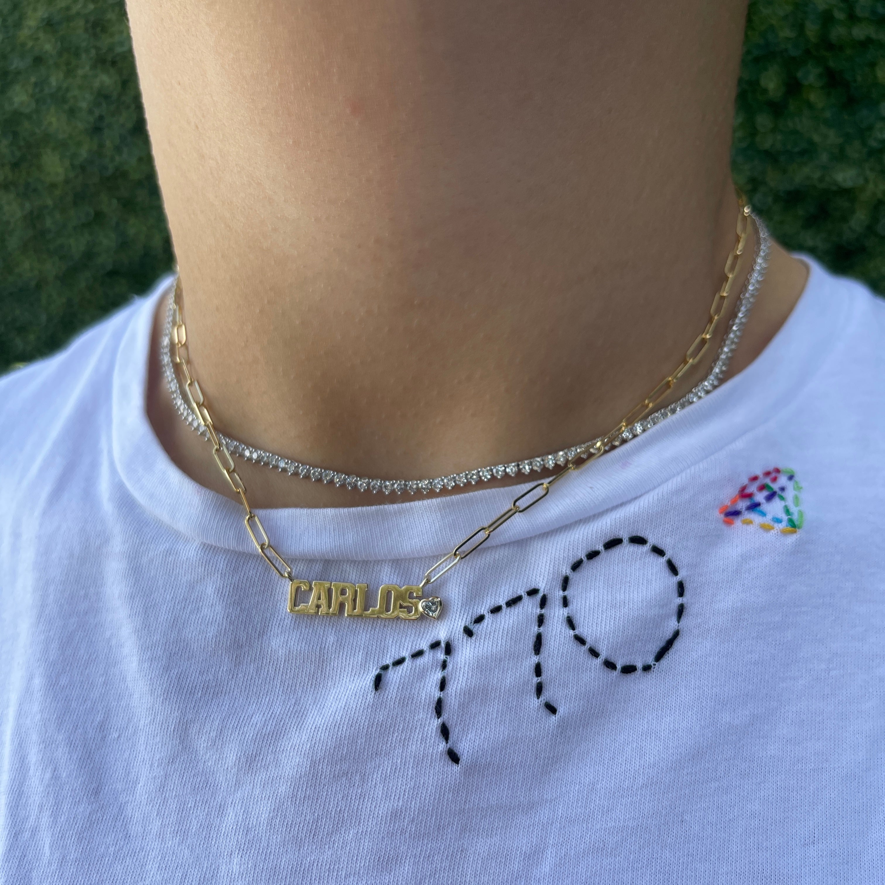 Prong Diamond Tennis Necklace – 770FJ - Main Image