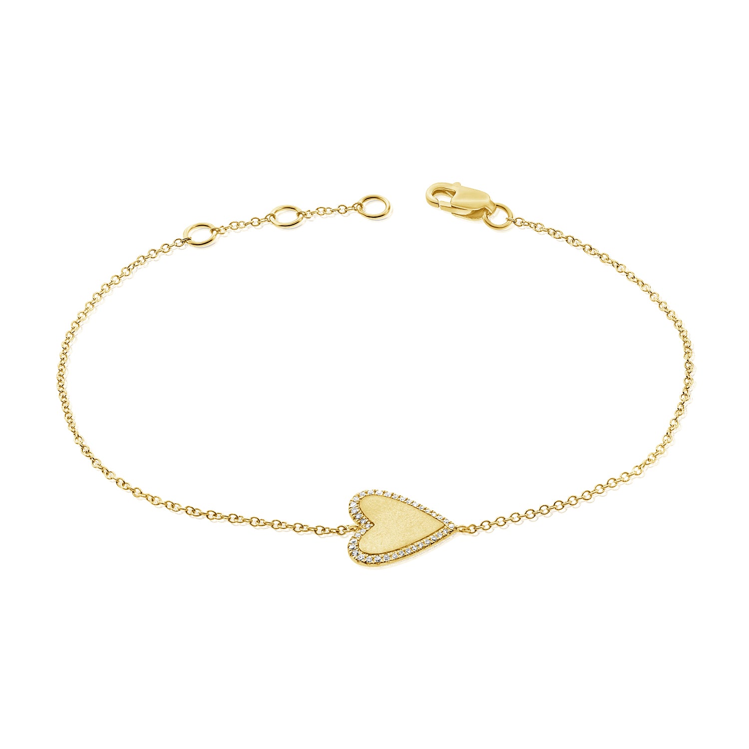 Diamond Outline Heart Bracelet