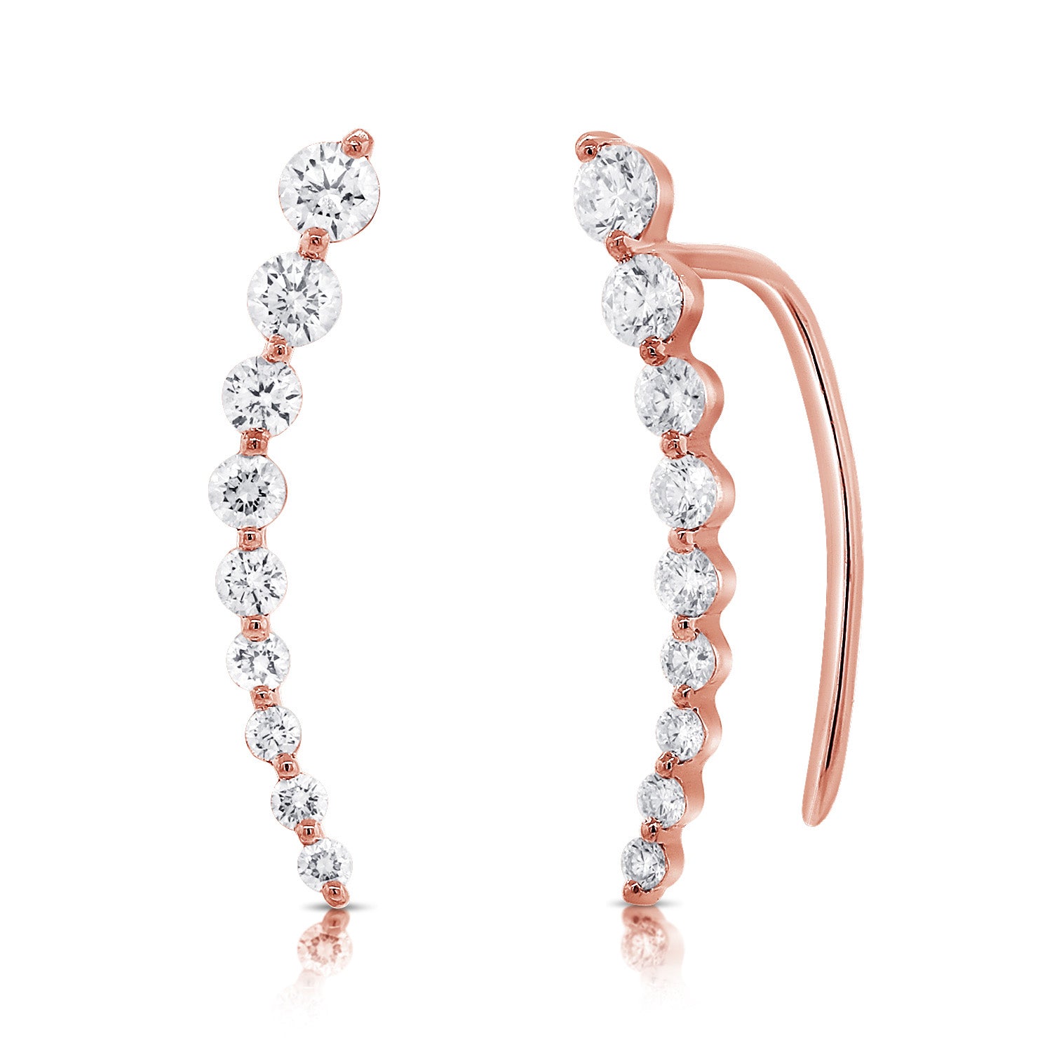 Shared Prongs Skinny Diamond Crawlers