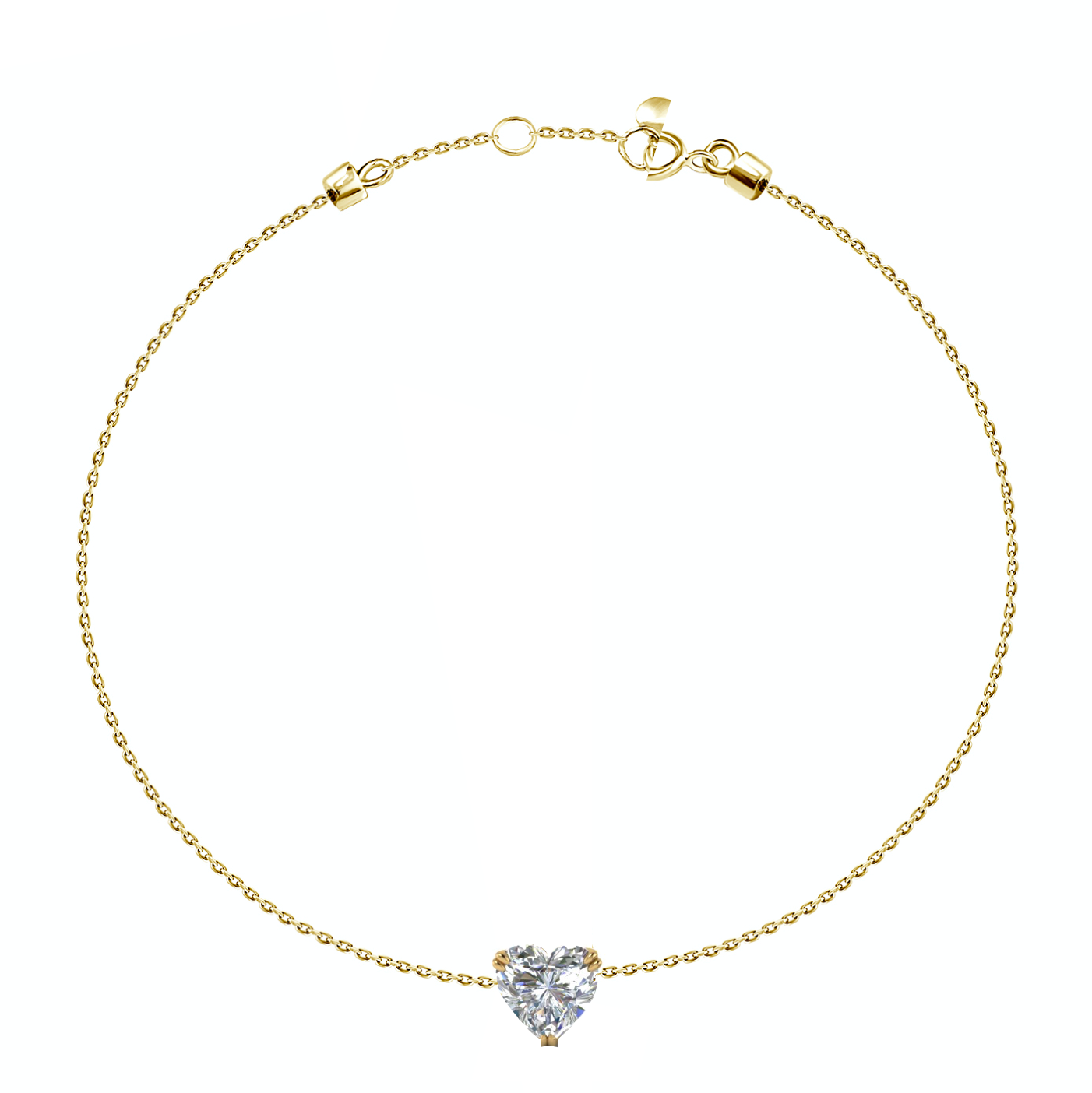 0.20ct Heart Diamond Dainty Bracelet