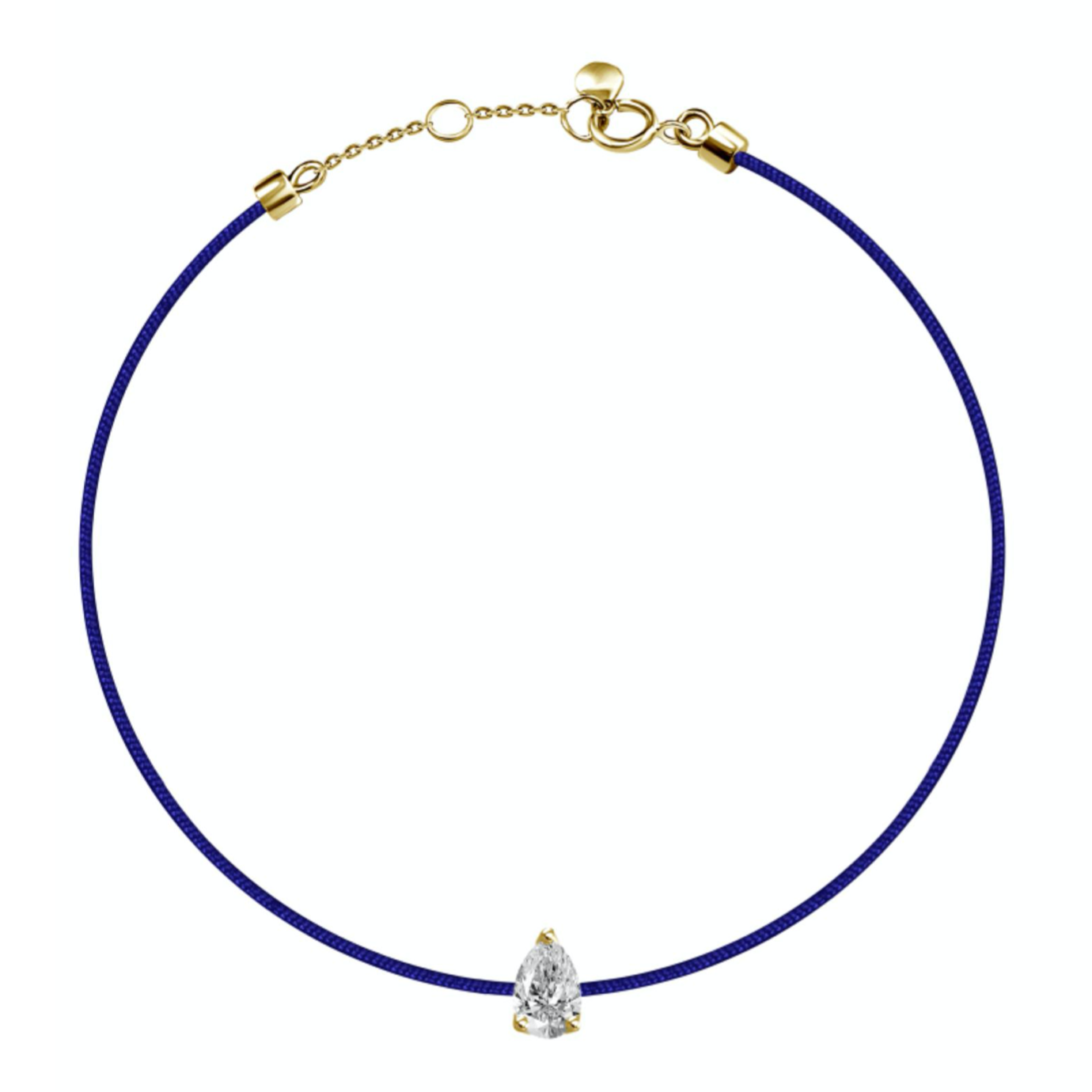 18k Fancy Diamond Silk Cord Bracelet