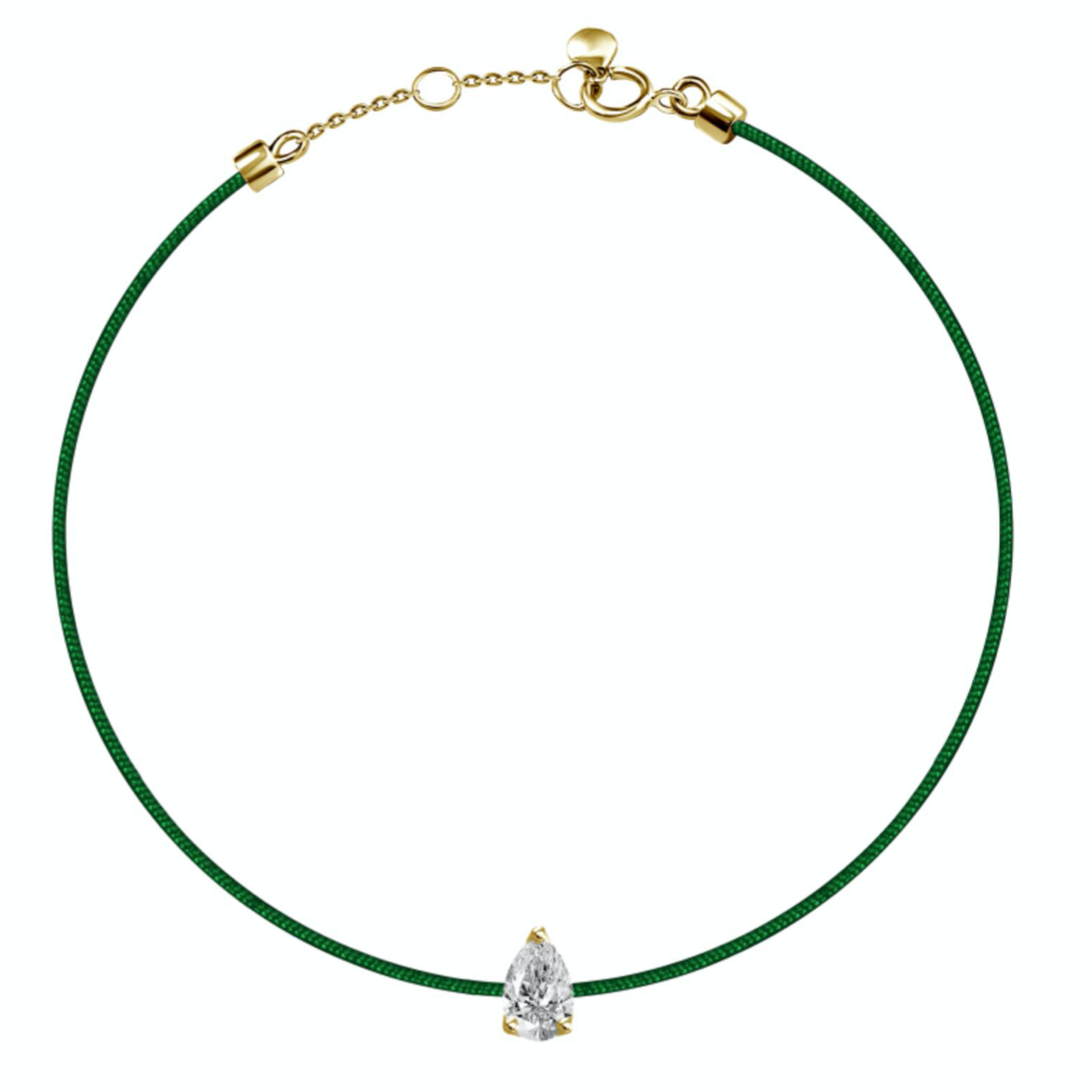 18k Fancy Diamond Silk Cord Bracelet
