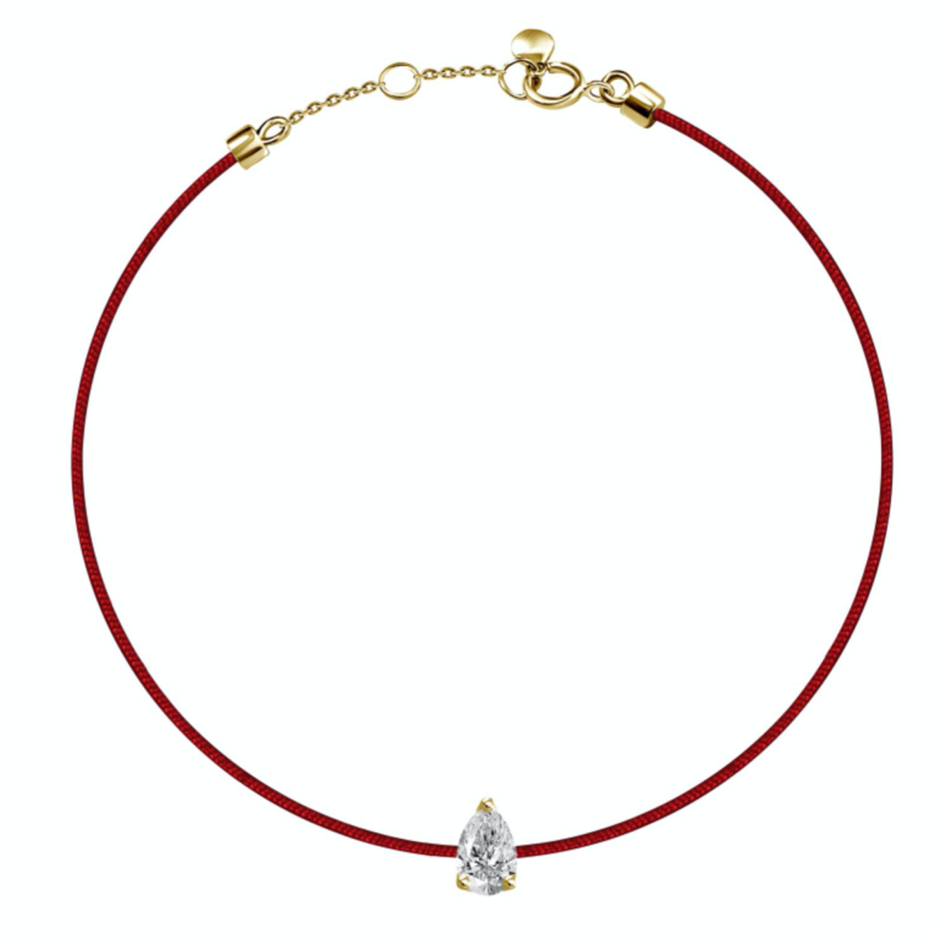 18k Fancy Diamond Silk Cord Bracelet