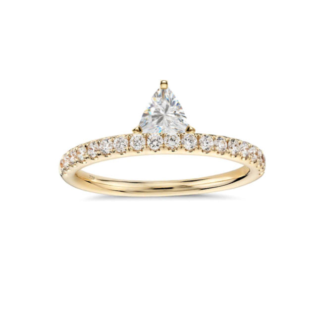 Pave Floating Trillion Ring