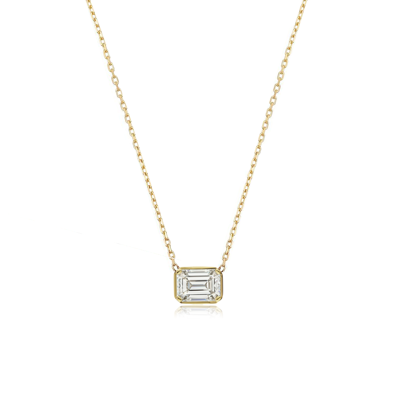 Small Mixed Shapes Diamond Pendant Necklace